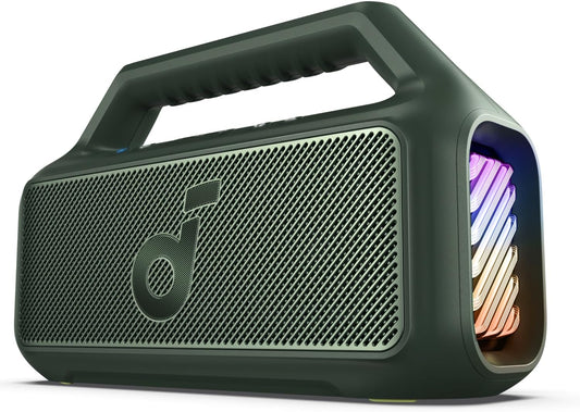 Přenosný reproduktor Bluetooth Anker SoundCore Boom 2, 80 W, RGB, vodotěsný, zelený A3138061