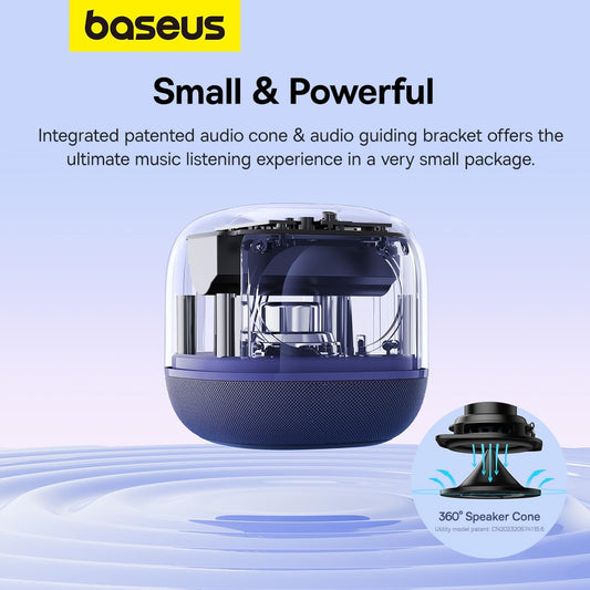 Přenosný reproduktor Bluetooth Baseus AeQur V2, fialový