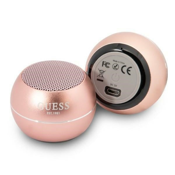 Přenosný Bluetooth reproduktor Guess, 3W, Růžový
