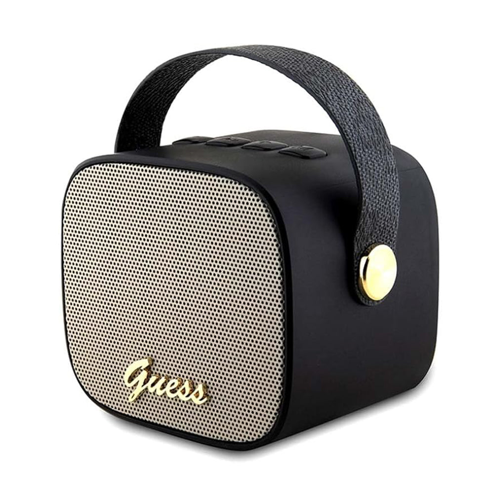 Přenosný Bluetooth reproduktor Guess 4G Script Logo, 5W, černý
