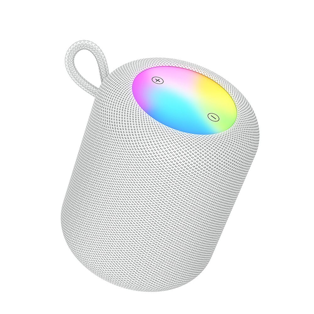 Přenosný Bluetooth reproduktor HOCO HC30, 5W, TWS, RGB, šedý