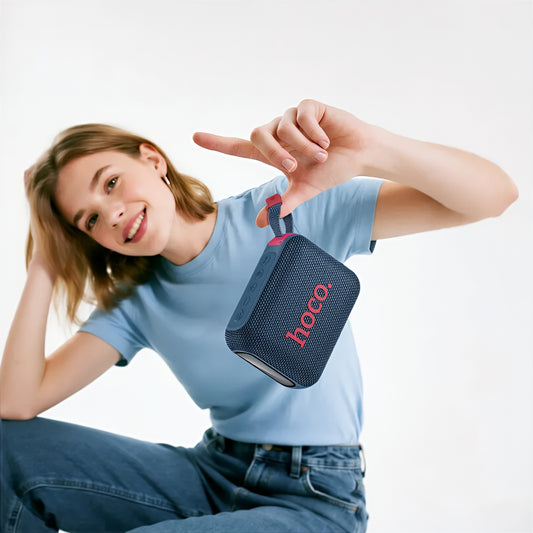 Přenosný Bluetooth reproduktor HOCO HC31, 10W, TWS, RGB, voděodolný, námořnická modř