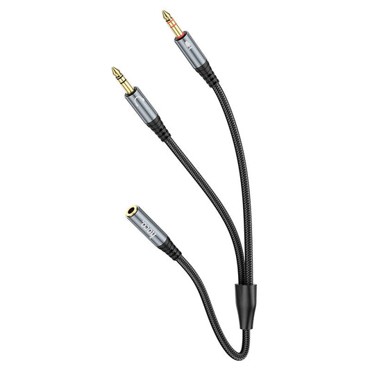Audio adaptér 3.5mm - 2 x 3.5mm HOCO UPA21, 0.25m, Černý