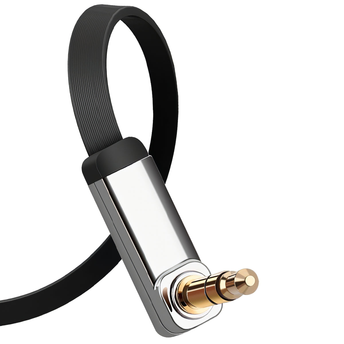 Audio kabel 3.5mm - 3.5mm UGREEN AV112 Angled, 1m, černý