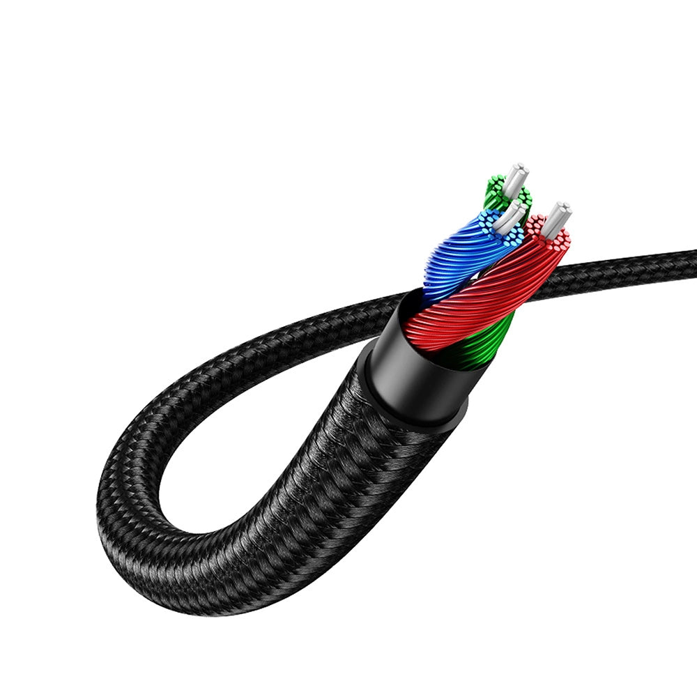 Audio kabel 3.5mm - 3.5mm UGREEN AV112 Angled, 1m, Modrý