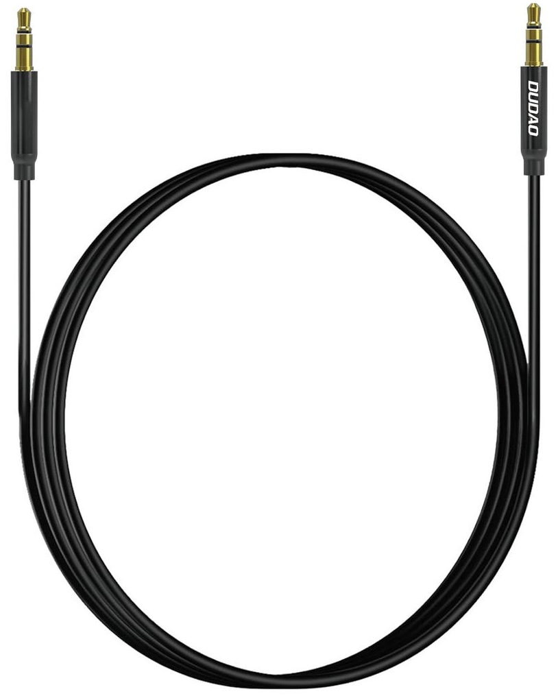 Audio kabel 3,5 mm - 3,5 mm Dudao L12s, 1 m, černý