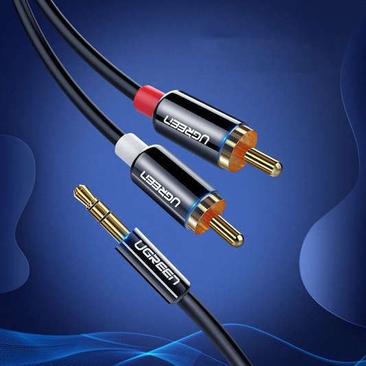 Audio kabel 3.5mm - 2 x RCA UGREEN AV116, 1.5m, černý