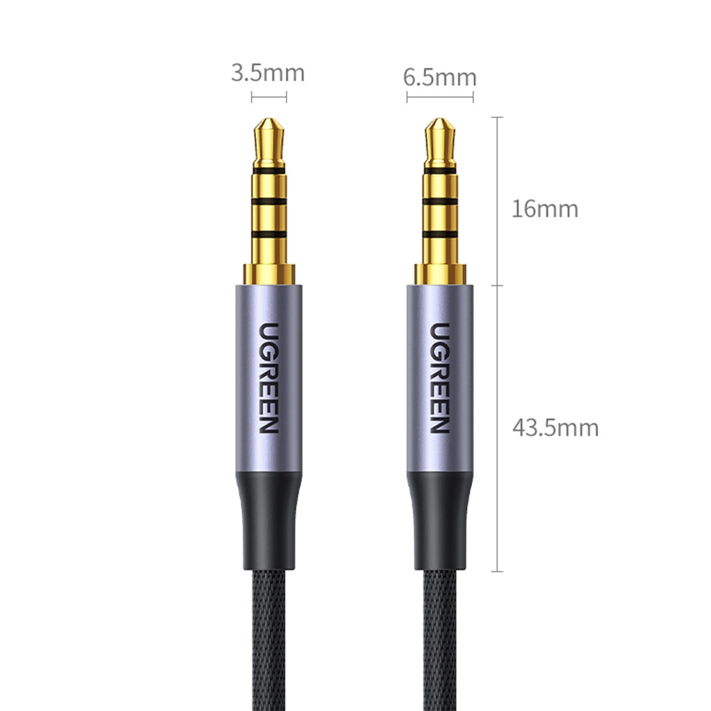 Audio kabel 3,5 mm - 3,5 mm UGREEN AV183, 1,5 m, černý
