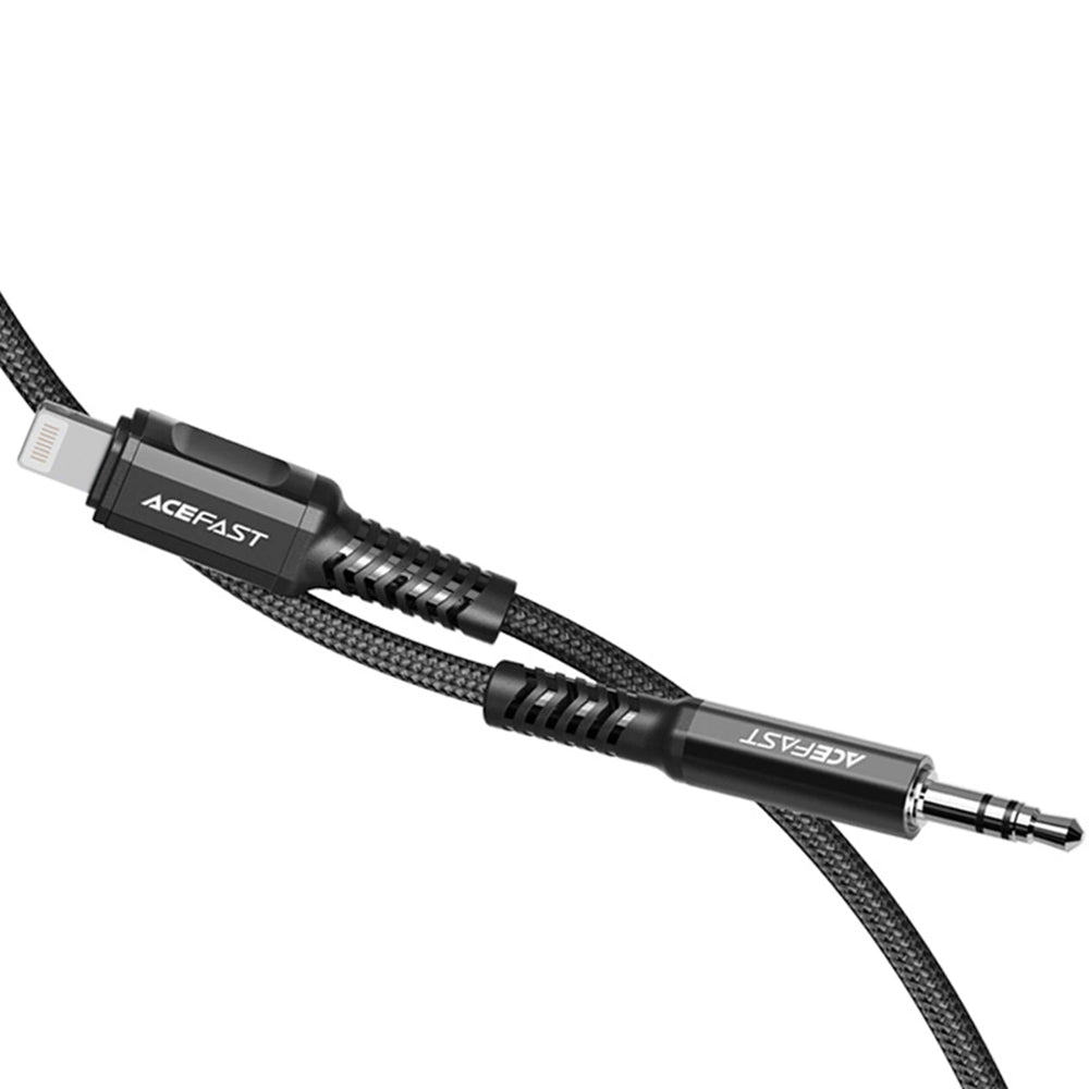 Audio kabel Lightning - 3.5mm Acefast C1-06, 1.2m, Černý