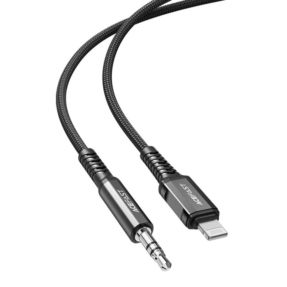 Audio kabel Lightning - 3.5mm Acefast C1-06, 1.2m, Černý