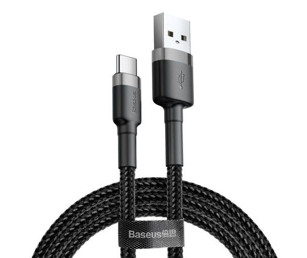 Datový a nabíjecí kabel USB-A - USB-C Baseus Cafule, 18W, 2m, šedý CATKLF-CG1