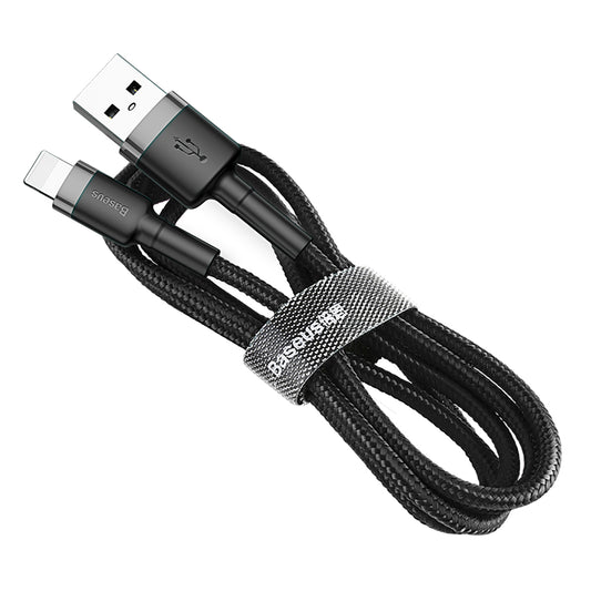 Datový a nabíjecí kabel USB-A - Lightning Baseus Cafule, 18W, 1m, šedý CALKLF-BG1