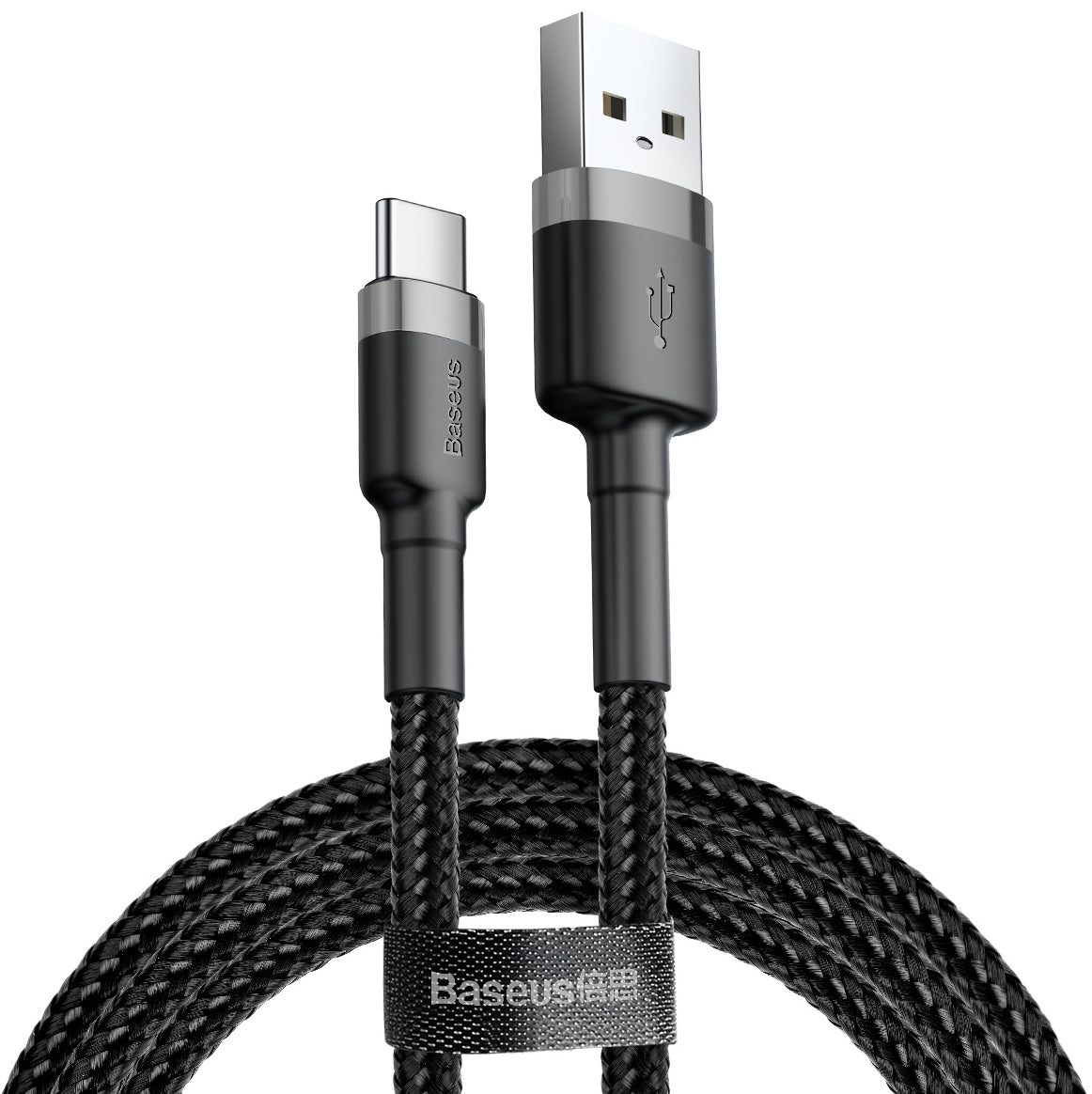 Datový a nabíjecí kabel USB-A - USB-C Baseus Cafule, 60W, 1m, šedý CATKLF-BG1