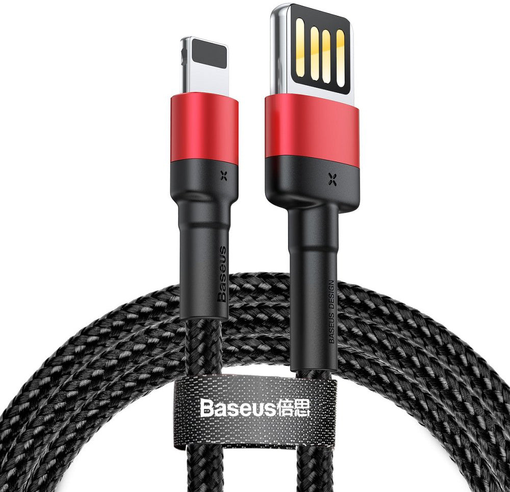Datový a nabíjecí kabel USB-A - Lightning Baseus Cafule Special Edition, 18W, 1m, Červený CALKLF-G91