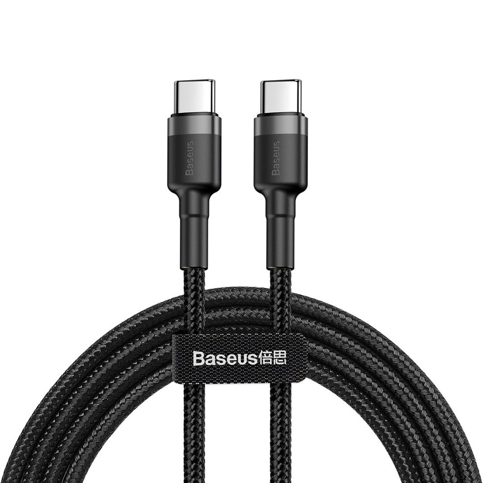 Datový a nabíjecí kabel USB-C - USB-C Baseus Cafule, 60 W, 2 m, černý CATKLF-HG1