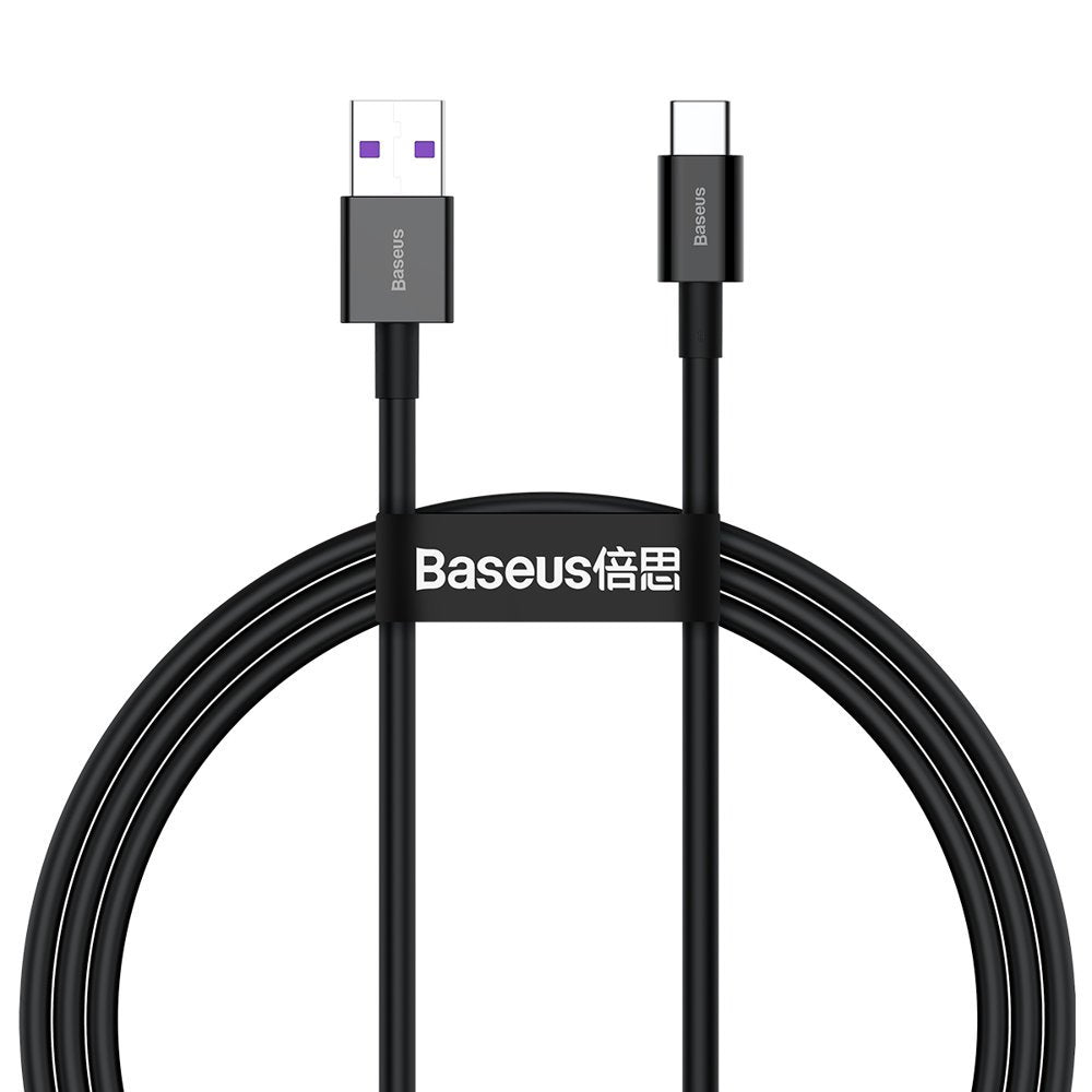 Datový a nabíjecí kabel USB-A - USB-C Baseus Superior Series, 66W, 1m, černý CATYS-01