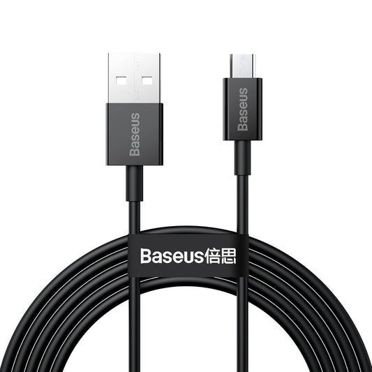 Datový a nabíjecí kabel Baseus Superior Series USB-A na microUSB, 18 W, 2 m, černý CAMYS-A01