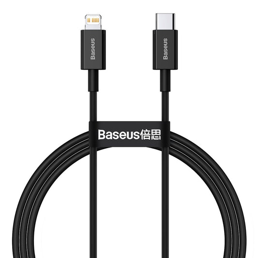 Datový a nabíjecí kabel USB-C - Lightning Baseus Superior Series, 20W, 1m, černý CATLYS-A01