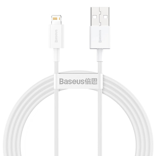 Datový a nabíjecí kabel USB-A - Lightning Baseus Superior Series, 20W, 1,5 m, bílý CALYS-B02