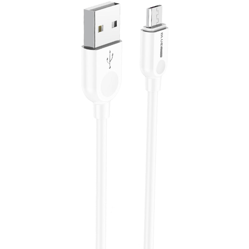 Datový a nabíjecí kabel USB-A na microUSB BLUE Power BM2BX14 LinkJet, 18 W, 2 m, bílý
