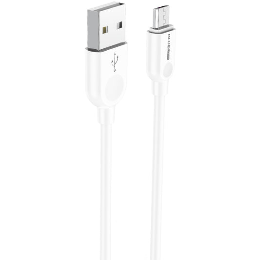 Datový a nabíjecí kabel USB-A na microUSB BLUE Power BM2BX14 LinkJet, 18 W, 2 m, bílý
