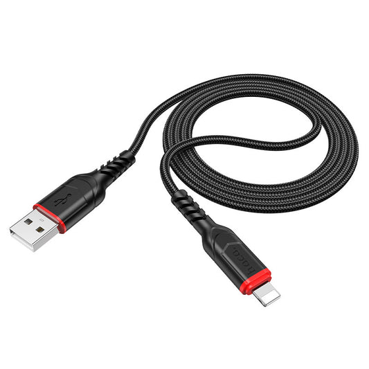 Datový a nabíjecí kabel USB-A - Lightning HOCO X59 Victory, 18W, 1m, černý