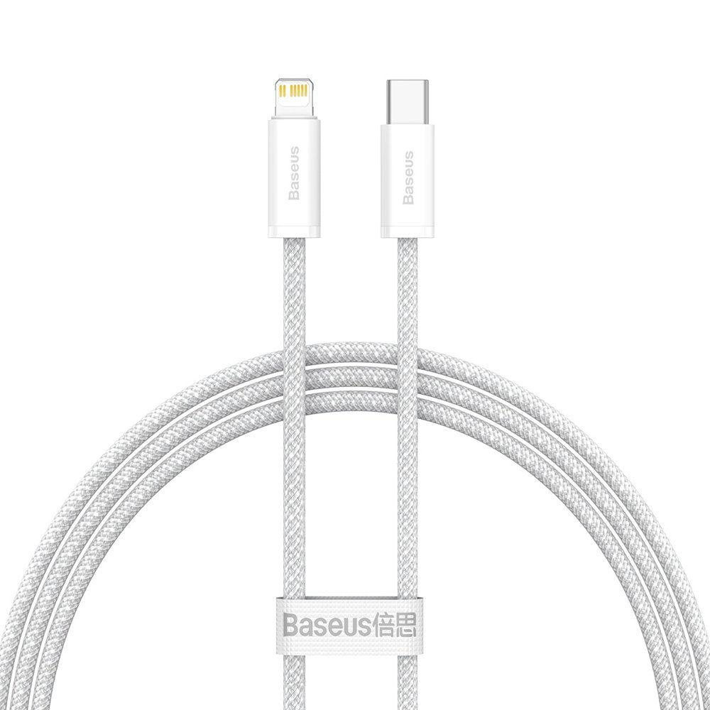 Datový a nabíjecí kabel USB-C - Lightning Baseus Dynamic Fast Charging, 20 W, 2 m, bílý CALD000102