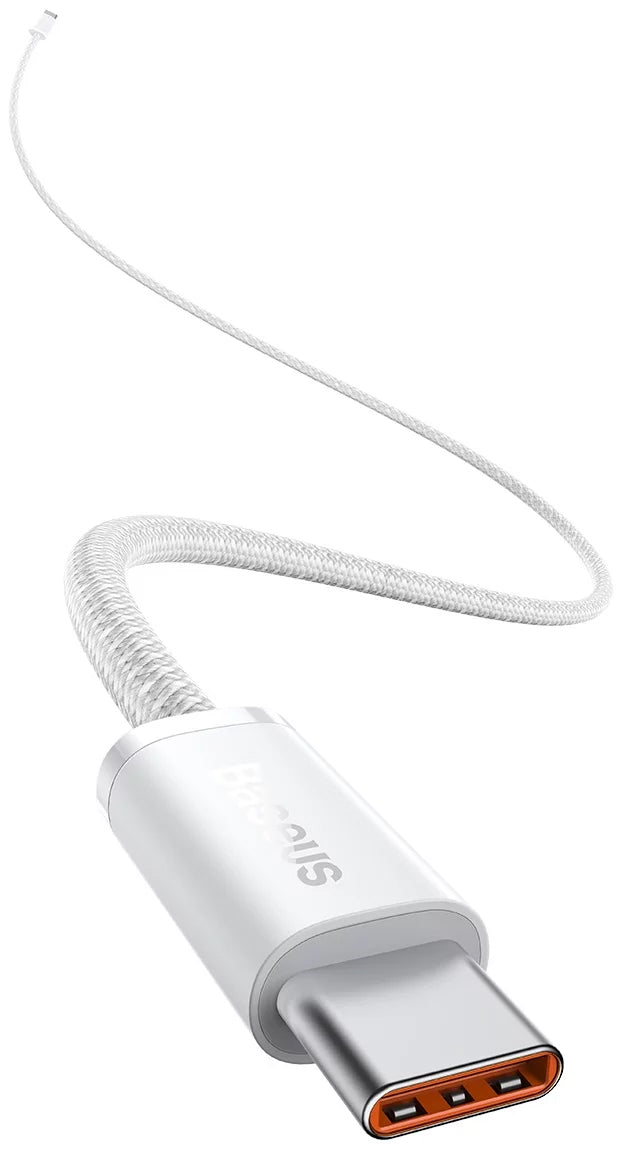 Datový a nabíjecí kabel USB-C - USB-C Baseus řady Dynamic, 100 W, 1 m, bílý CALD000202