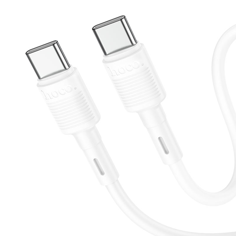 Datový a nabíjecí kabel USB-C - USB-C HOCO X83 Victory, 60W, 1m, Bílý