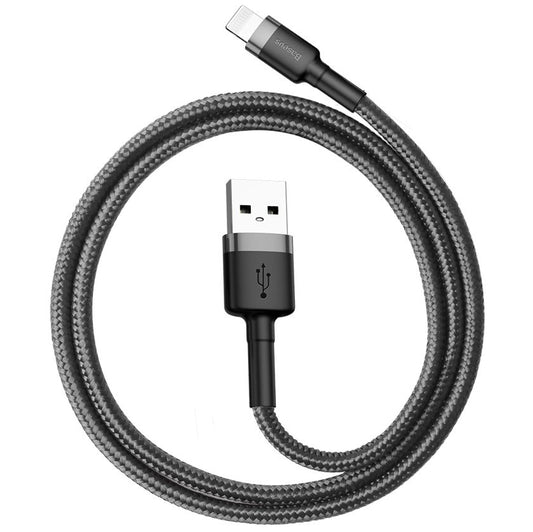 Datový a nabíjecí kabel USB-A - Lightning Baseus Cafule, 18 W, 0,5 m, šedý CALKLF-AG1
