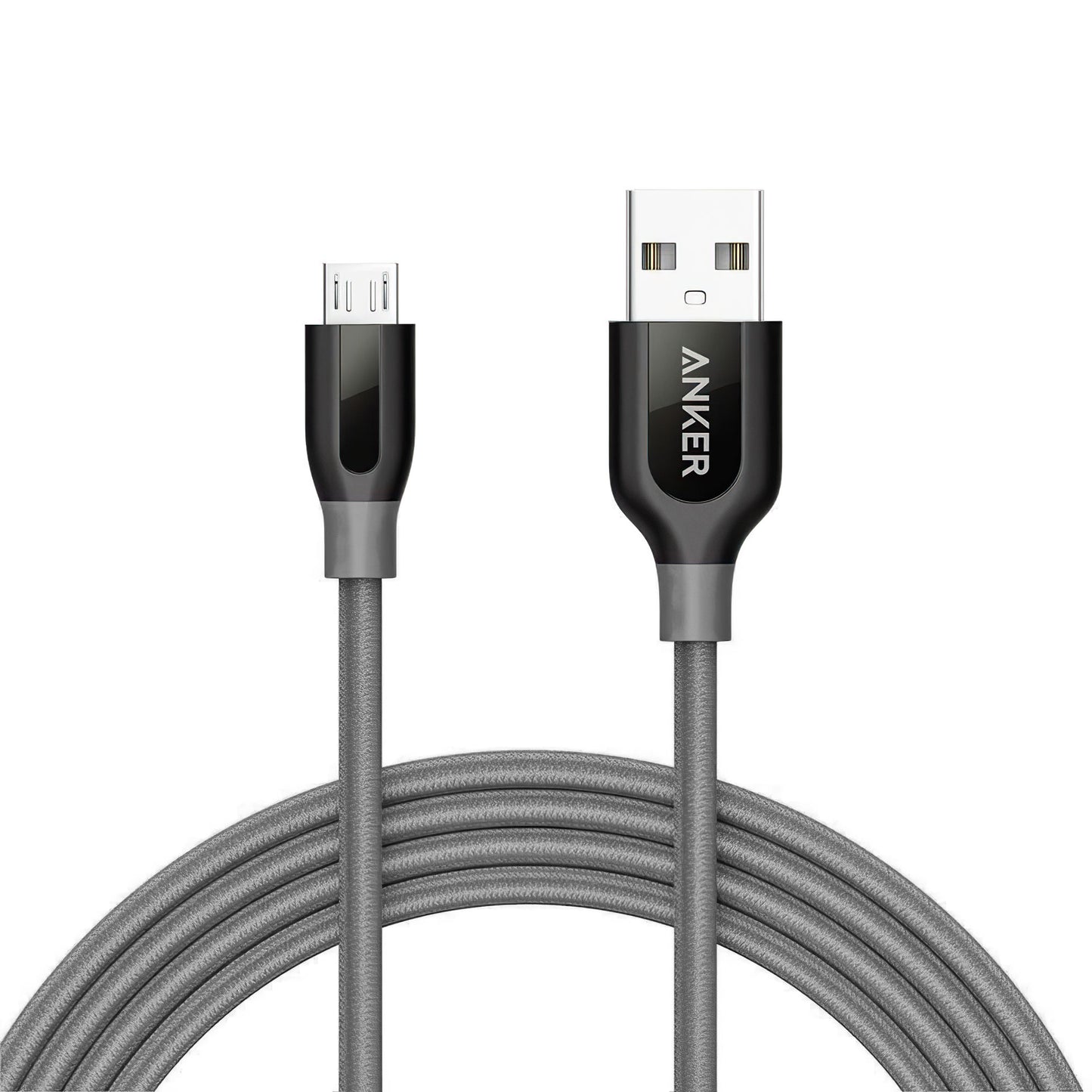 Datový a nabíjecí kabel USB-A - microUSB Anker PowerLine+, 18W, 1.8m, šedý A8143HA1