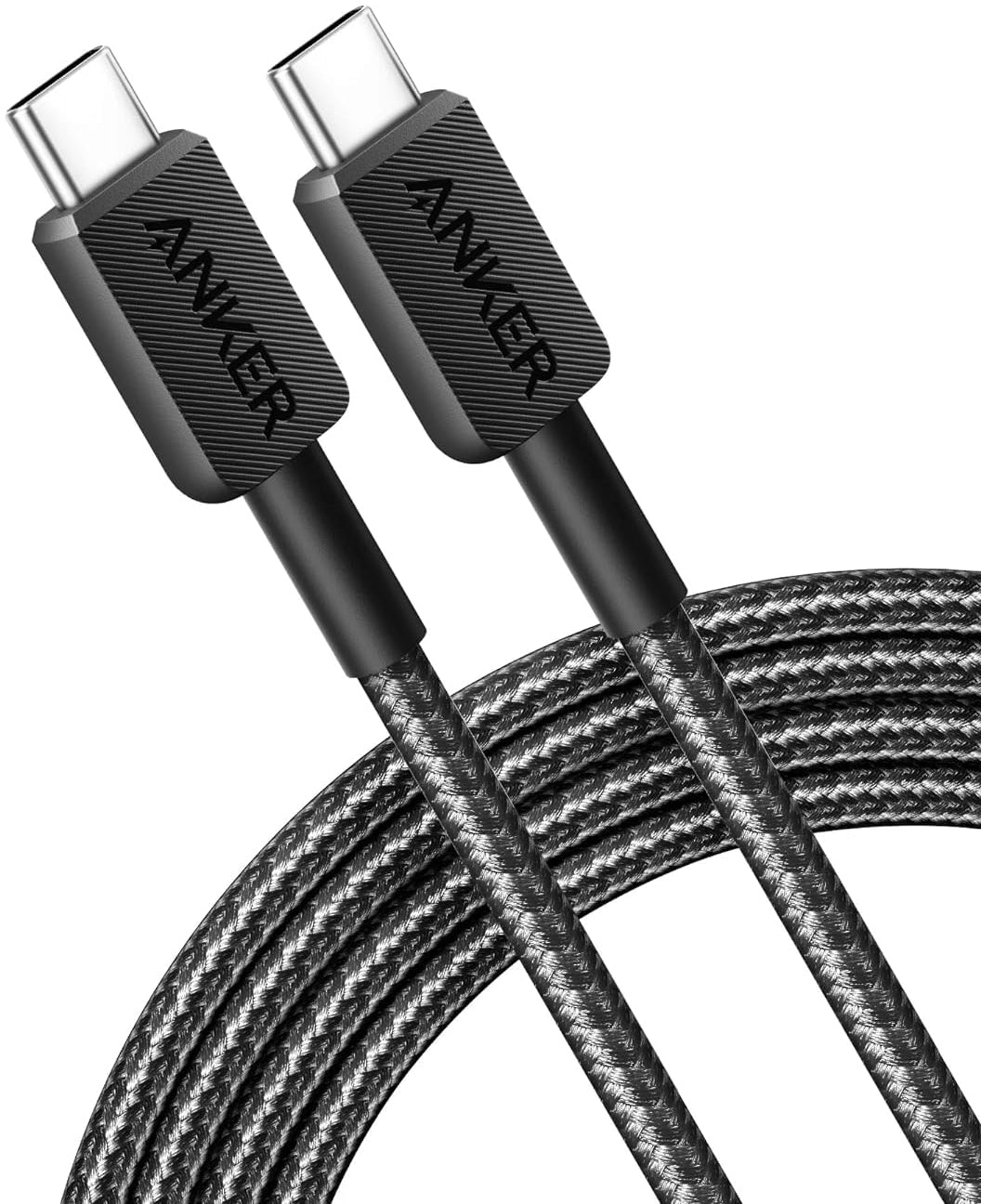 Kabel pro data a nabíjení USB-C - USB-C Anker 322, 60W, 1.8m, Černý A81F6G11
