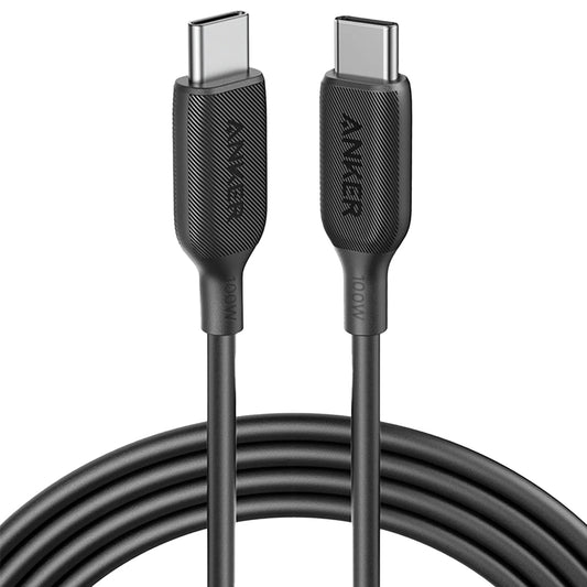 Datový a nabíjecí kabel USB-C - USB-C Anker 543, 100 W, 1,8 m, černý A80E2G11