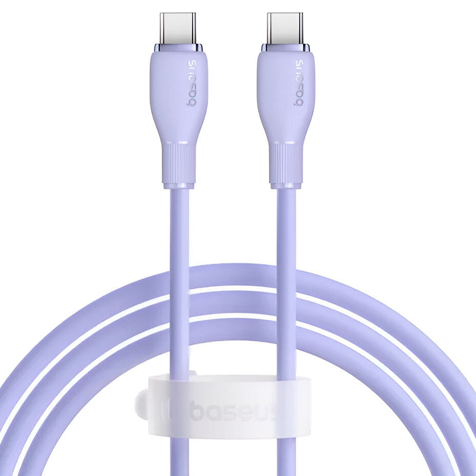 Datový a nabíjecí kabel USB-C - USB-C Baseus Pudding, 100W, 1.2m, Fialový P10355702511-00