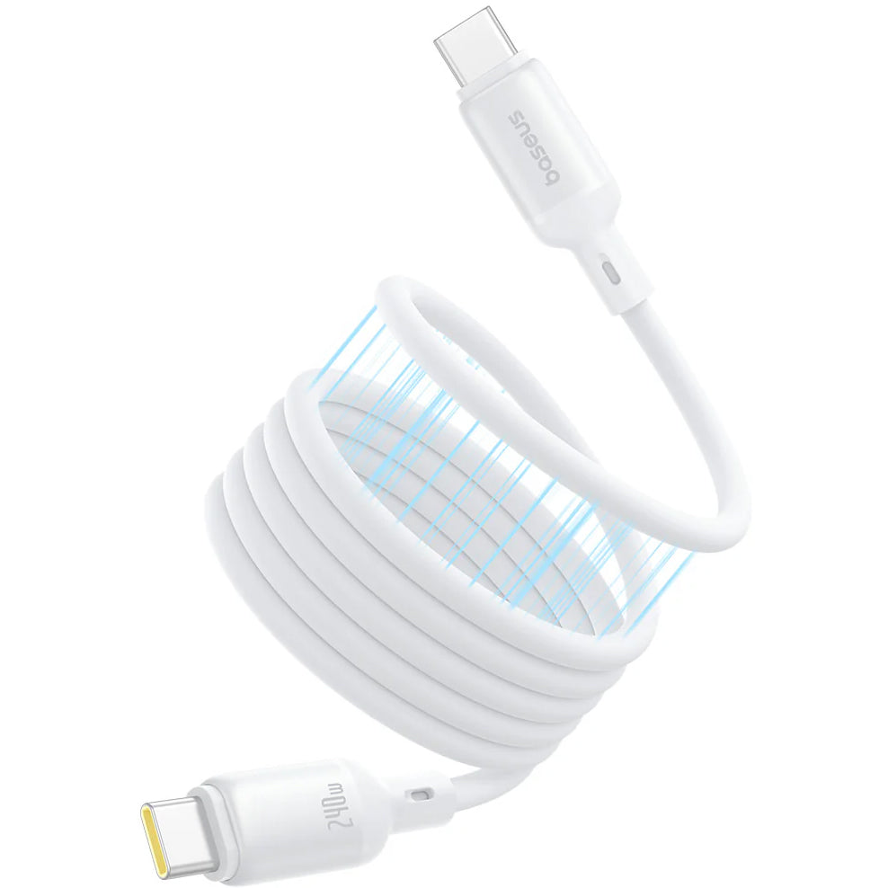 Datový a nabíjecí kabel USB-C - USB-C Baseus PicoGo, 240W, 1m, Bílý P10376800211-00