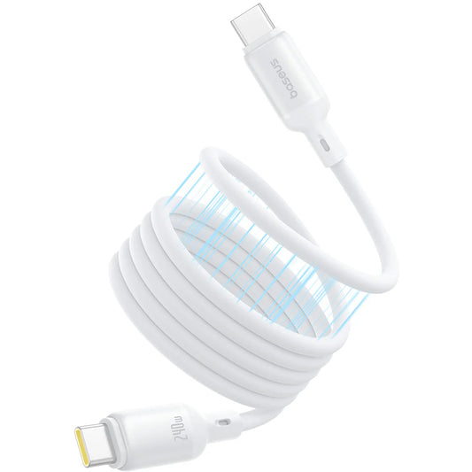 Datový a nabíjecí kabel USB-C - USB-C Baseus PicoGo, 240W, 1m, Bílý P10376800211-00