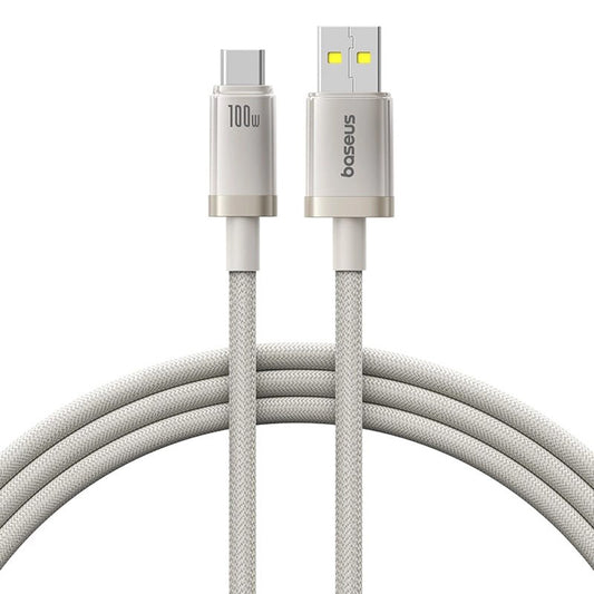 Kabel pro přenos dat a nabíjení USB-A - USB-C Baseus Titanium, 100W, 2m, Stříbrný P10378102G21-02