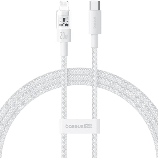 Datový a nabíjecí kabel USB-C - Lightning Baseus Gem, 20W, 1m, Bílý P10373001211-00