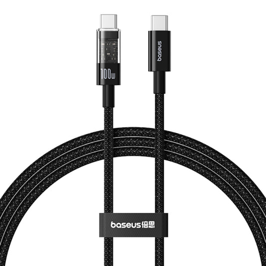 Datový a nabíjecí kabel USB-C - USB-C Baseus Gem, 100W, 1m, Černý P10373000111-00
