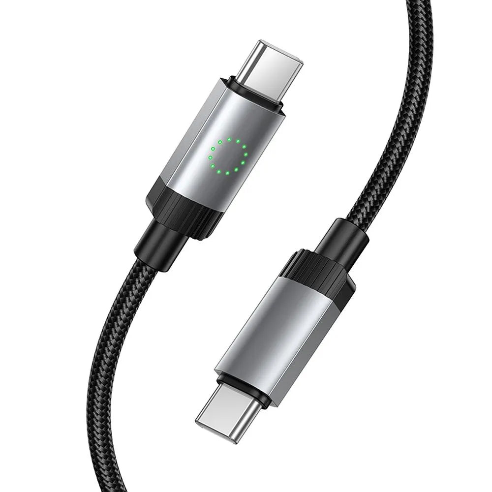 Datový a nabíjecí kabel USB-C - USB-C HOCO X117, 60W, 1m, černý
