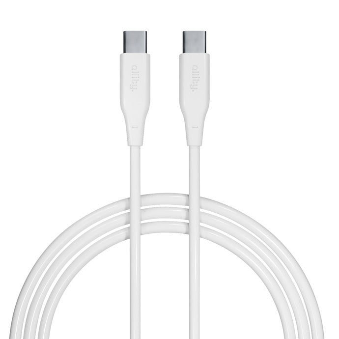 Kabel pro data a nabíjení USB-C - USB-C Allity. AUC-02, 100W, 2m, Bílá