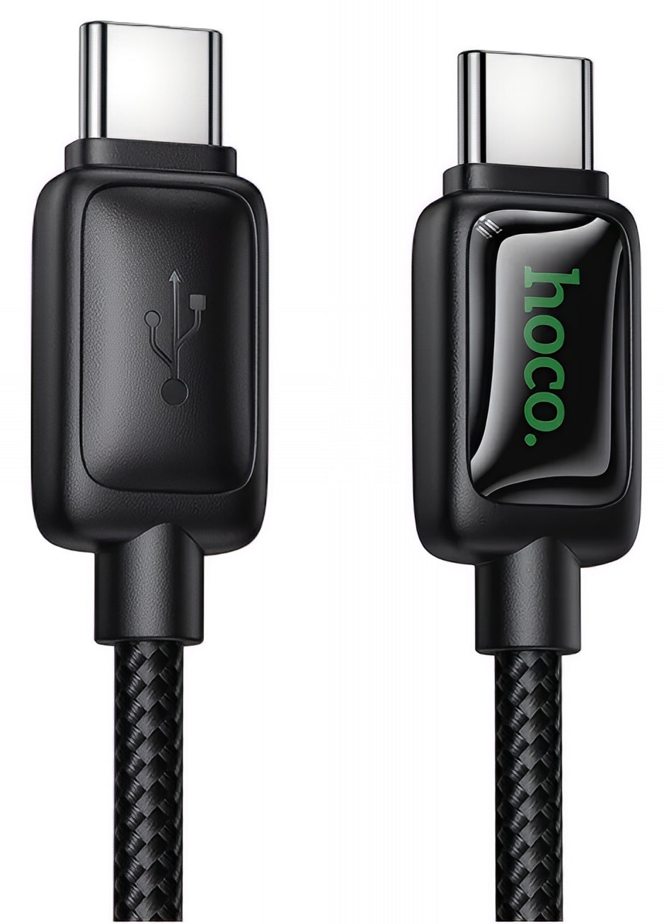 Datový a nabíjecí kabel USB-C - USB-C HOCO U146, 60W, 1.2m, černý