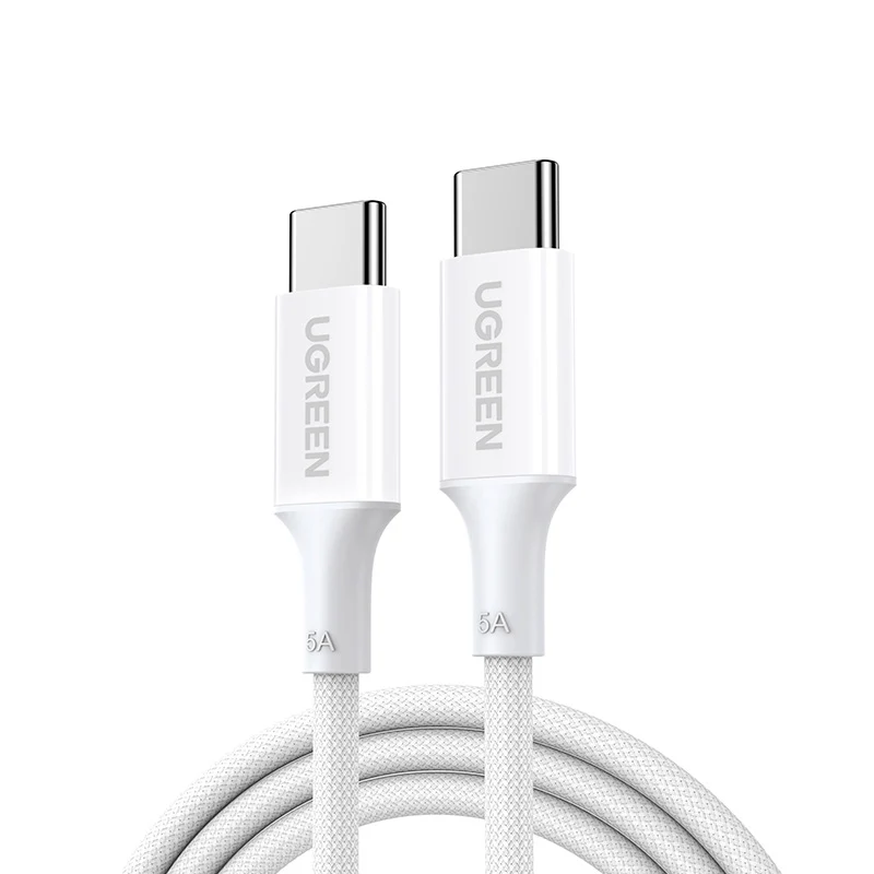 Datový a nabíjecí kabel USB-C - USB-C UGREEN L502 (35221), 100W, 2m, bílý