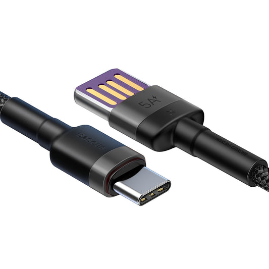 Datový a nabíjecí kabel USB-A - USB-C Baseus HW Quick Charging, 100 W, 1 m, šedý CATKLF-PG1 CATKLF-PG1