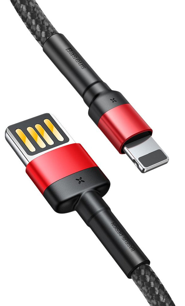 Datový a nabíjecí kabel USB-A - Lightning Baseus Cafule Special Edition, 18W, 1m, Červený CALKLF-G91