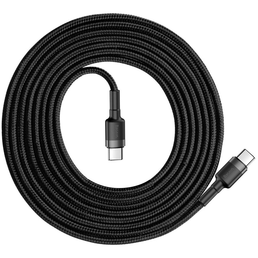 Datový a nabíjecí kabel USB-C - USB-C Baseus Cafule, 60 W, 2 m, černý CATKLF-HG1