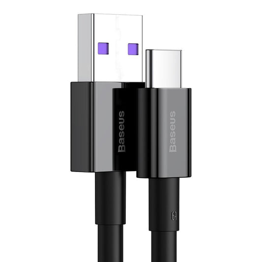Datový a nabíjecí kabel Baseus Superior USB-A na USB-C, 66 W, 2 m, černý CATYS-A01