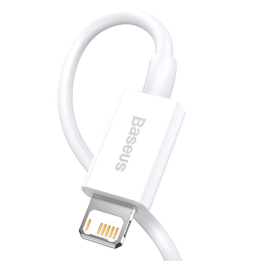 Datový a nabíjecí kabel USB-A - Lightning Baseus Superior Series, 20W, 1m, bílý CALYS-A02