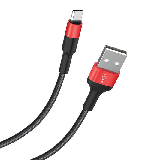 Datový a nabíjecí kabel USB-A - USB-C HOCO X26 Xpress, 18W, 1m, Černá Červená