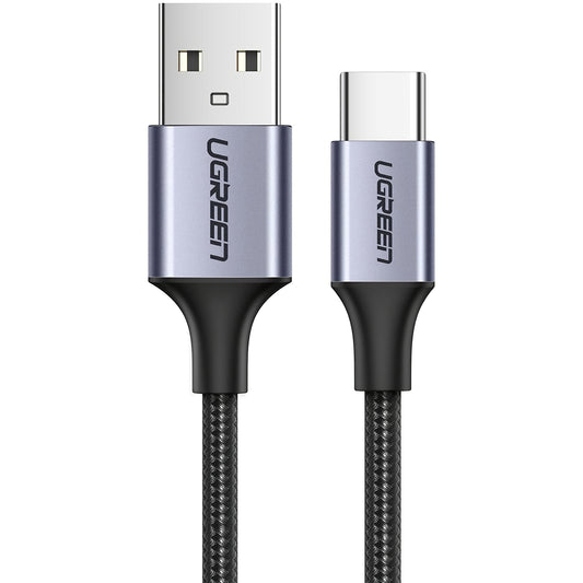 Datový a nabíjecí kabel USB-A - USB-C UGREEN US288, 18 W, 3 m, černý